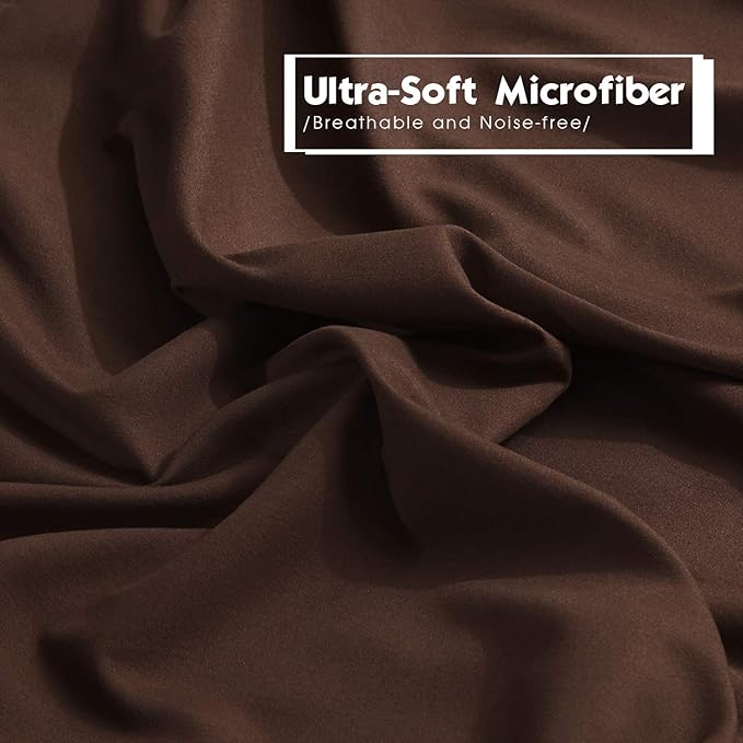 HIG 3pc Down Alternative Comforter Set - All Season Reversible Comforter with Two Shams - Quilted Duvet Insert with Corner Tabs - Box Stitched - Super Soft, Fluffy (King/Cal King, Chocolate)