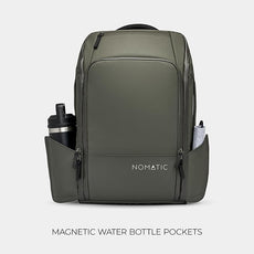 NOMATIC Travel Pack - 20L Water Resistant Laptop Bag - TSA-Ready Expandable Olive Backpack