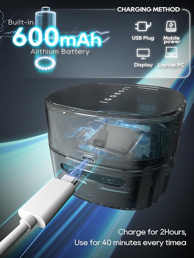 IGOKOTI White Elephant Gifts: Desk Vacuum Cleaner Mini,Counter Vacuum,Tabletop Vacuum Cleaner USB Rechager, Cordless Energy Saving Design