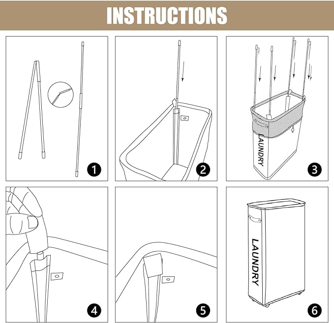 DOKEHOM 29-Inches Enlarged Slim Laundry Basket with Removable Wash Bag on Wheels, Collapsible Rolling Laundry Hamper, Foldable Narrow Corner Clothes Storage Bins (Black)