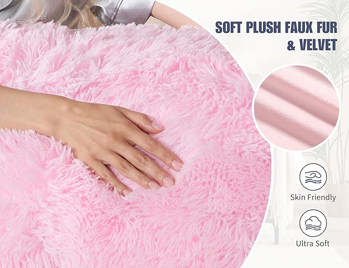 Knee Hip Pillow for Side Back Sleepers 20x54 Kids Pink Body Pillow Pillowcase with Memory Foam Pregnant Pillows for Sleeping King Size Body Bed Pillows Insert Machine Washable