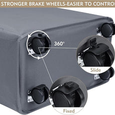 DOKEHOM 90L X-Large Laundry Basket with Removable Wash Bag on Wheels, Collapsible Rolling Laundry Hamper, Foldable Clothes Organizer, Folding Washing Bin (Grey)