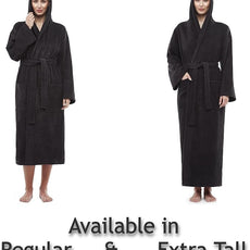 Arus Women's Hooded Classic Bathrobe Turkish Cotton Robe with Full Length Options