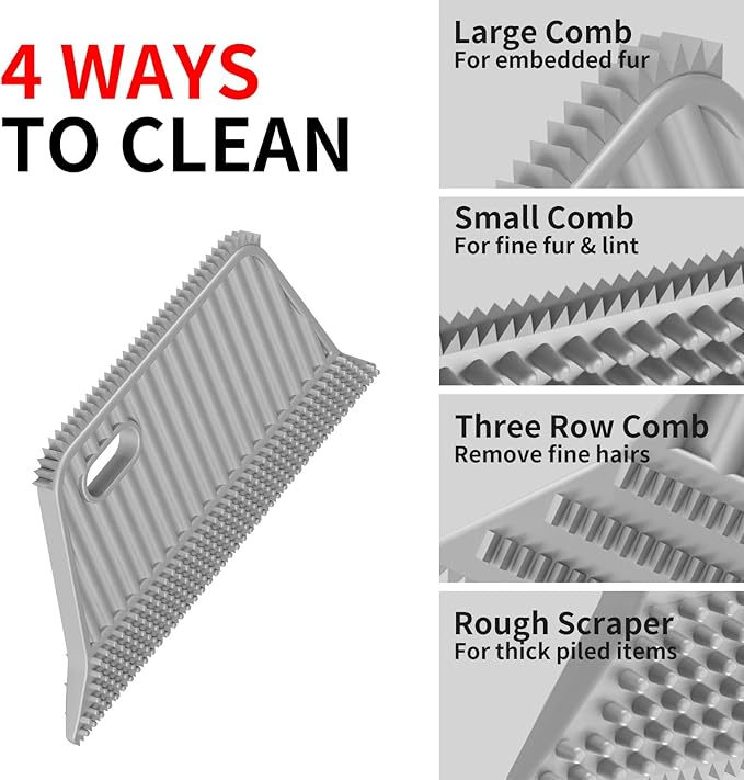 Lint Remover 3-Pack,Lint Shaver Cleaner Pro,Carpet Rake,Lint Brush,Fur Removal Tool,Portable Carpet Scraper,Clothes,Car Mats,Couch,Pet Bed,Furniture