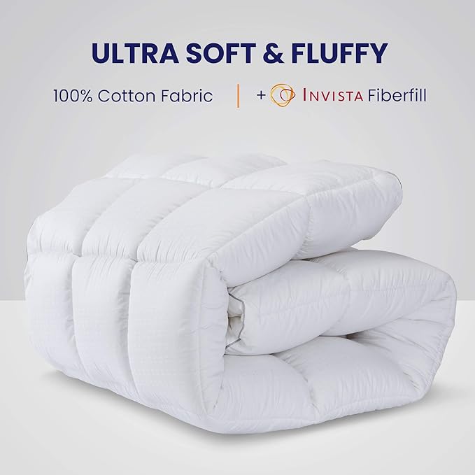 SLEEP ZONE Cotton Mattress Pad California King, Super Soft Pillow Top Mattress Topper, Thick Fluffy Mattress Cover Deep Pocket 8-21 inches, Cal King