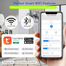Smart Humidifiers Large Room Bedroom Home, 2.11Gal(8L) Quiet Top Fill Cool Mist Humidifier, Smart App & Remote Control, 3 Speed Humidifier with 360° Nozzle, Humidity Setting for Baby Office(Gray)