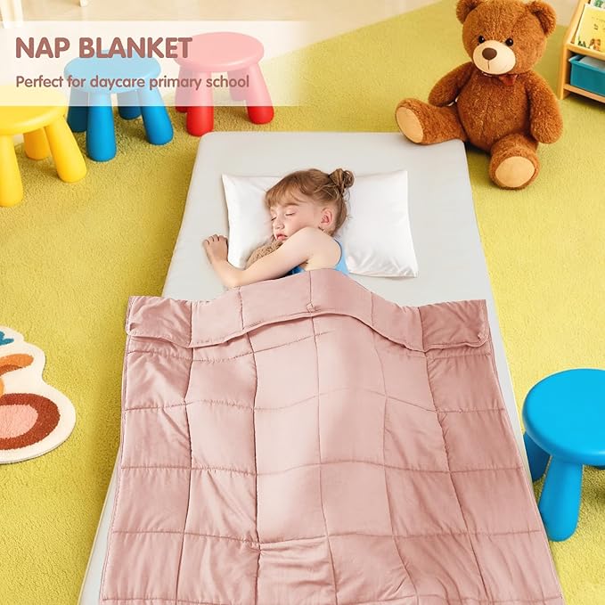 yescool Pink Weighted Blanket 5 Pounds Cooling Weighted Lap Blanket, Heavy Blanket for Sleeping, Weighted Throw Blanket Gift for 40-60lbs, 36"x48"