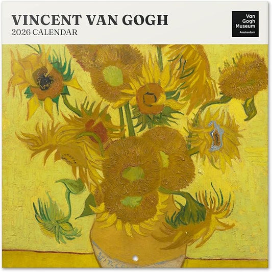 Official Van Gogh Wall Calendar 2026 12" x 12" FSC® Plastic Free - Starts Week On Sunday | Family Planner Art Calendar 2026