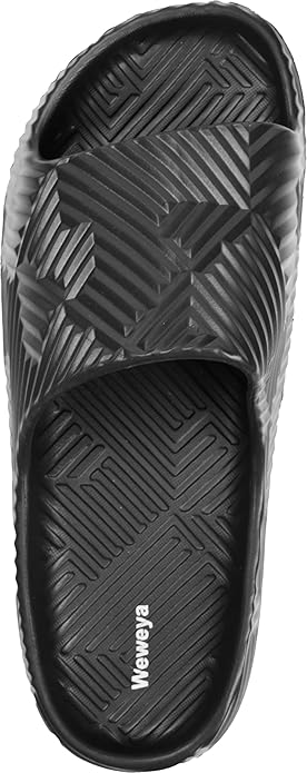 Weweya Slides for Women and Men - Bathroom Shower Shoes - Non Slip House Slippers - Lightweight Beach Sandals