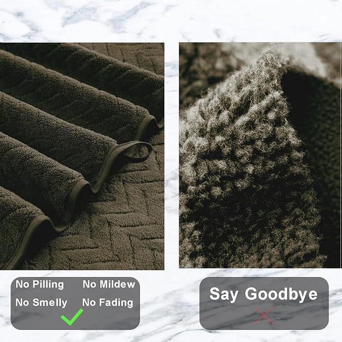 Ferdilan 8 Pack Bath Towel Set, 2 Extra Large Bath Towel Sheets, 2 Hand Towels and 4 Washcloths Ultra Soft and Absorbent Chair Towels for Bathroom, Quick Dry Towel for Home Hotel,Brown