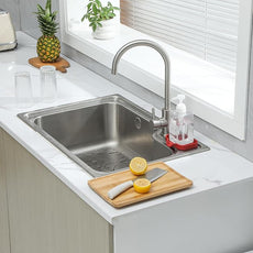 Silicone Bathroom Soap Dishes with Drain Spout-Bathroom and Kitchen Sink Organizer,Sponge Holder,Dish Soap Tray,Perfect for Dispenser,Scrubber,Bottle,Cup on Sink or Counter-Red 4.9