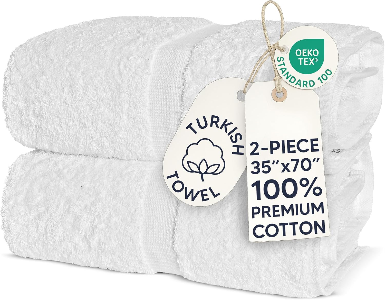 Chakir Turkish Linens 4 Piece Bath Towel Set, 100% Cotton Luxury Turkish Towels for Bathroom, Soft Absorbent Bath Towels, 27 x 54 Inches, Gray