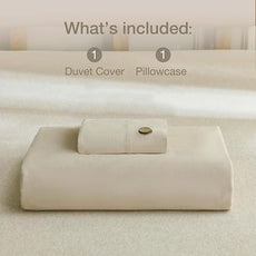 JELLYMONI Cotton Duvet Cover Twin XL Size - Light Khaki Comforter Cover with Button 100% Washed Cotton 2PCS Breathable Soft Solid Bedding Set Duvet Cover 66×92in & 1 Pillowcase (NO Comforter)