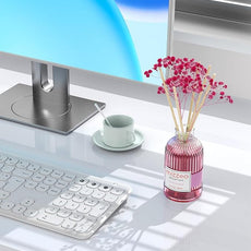 MIZZEO Reed Diffuser Set, Watermelon 6.76 fl oz Highly Scented Room Diffuser Home Fragrance Essential Oil Reed Flower Diffuser, House Bedroom Office Decor & Gifts