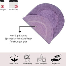 Home Weavers Double Ruffle Collection 100% Cotton Bathroom Rugs Set, Washable Rug, Extra Soft and Absorbent Bath Rug, Kitchen Mat, Bath Mat Set, Bath Floor Mat Non Slip, 20