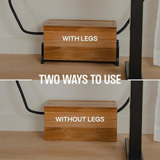 Extra Large Cable Management Box, Wood Cord Hider Box & Organizer for Power Strip, TV Wires & Desk Cable Storage