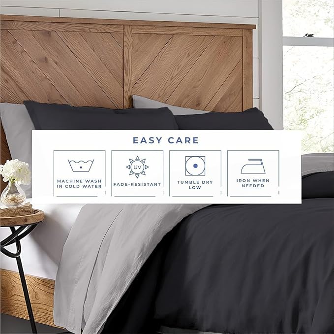 Kotton Culture 120"x98" 3 Pc Oversized King Duvet Cover Set 100% Egyptian Cotton - 600 TC Comforter Cover, Zipper Closure & Corner Ties - Fits Large King Inserts (Oversized King,Night's Shadow)