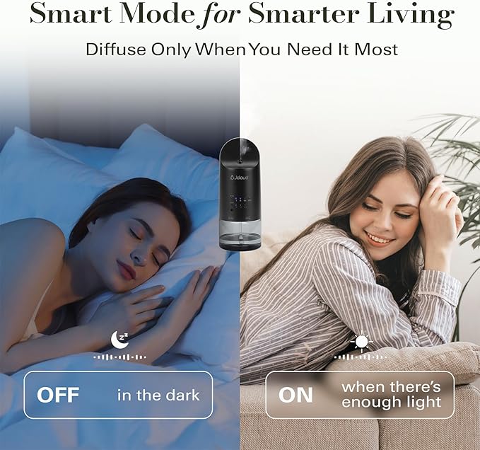 JCLOUD 2025 Plug in Diffuser for Essential Oils, Waterless Scent Diffuser Cover Up to 500 Sq. Ft. for Home, Office, Spa - Portable Wall Aromatherapy Device 160ML, Black