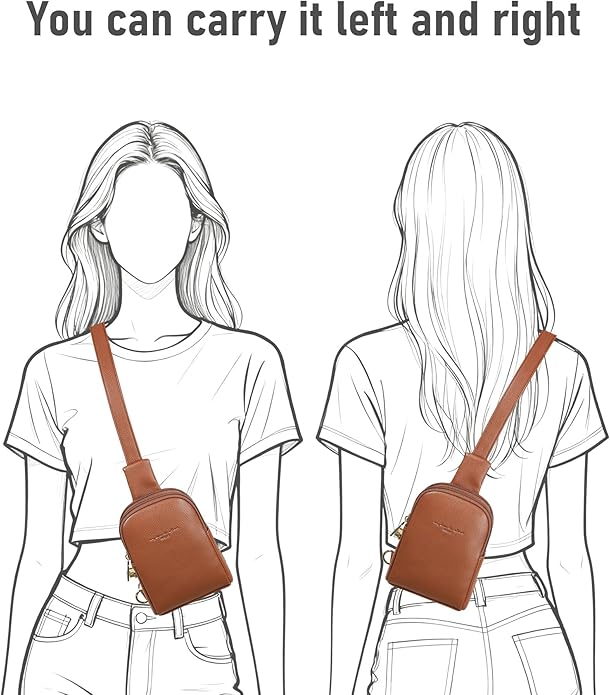 INICAT Travel Small Crossbody Sling Bags Women Cross Body Purses Passport Holder Vegan Leather Fanny Packs Birthday Gifts