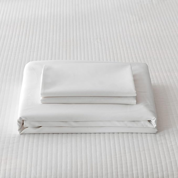 HeimenAogo 600TC Egyptian Cotton Duvet Cover California King Size Sateen Weave, Silky Soft and Breathable Bedding Set with Zipper Closure, Long Staple Cotton Bed Linen Pure White 3Pcs (104"×98")