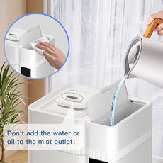 13L/3.4Gal Humidifiers for Bedroom, Ultrasonic Warm & Cool Mist Humidifier Large Room, Covers 800ft², 72H Runtime, 24H Timer, 3 Mist Modes Top Fill Quiet Humidifiers for Home, Office, White