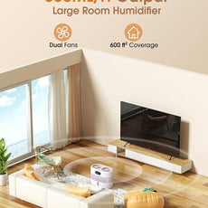 Reuseable Wick Evaporative Humidifier for Bedroom Quiet Healthy Baby Humidifier, No White Dust, Evaporative Humidifier Large Room 800ml/h 3 Speeds, 2