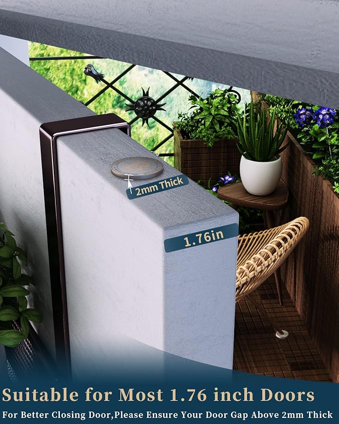 Consumest Over The Door Hooks Organizer - Extra Long Door Hanger with 9 Coat Hooks & 2 Mesh Basket, Back Storage Organizer Hanging Towels for Bathroom, Bedroom, Bronze (for 1.76in Doors)