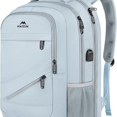 MATEIN 18 Inch Laptop Backpack for Women, TSA Approved Laptop Rucksack Large Capacity 50 L, Anti Theft Backpack with Comfortable Shoulder Straps for College Work Travel, Haze Blue