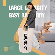 Caroeas 90L Laundry Basket (13 Colors), Waterproof Laundry Hamper, Laundry Bag with Padded Handles, Clothes Hamper, Collapsible Laundry Basket Easy Storage