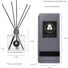 Rainier’s Gifts Reed Diffuser Set (Grapefruit & Mint) - Scented Oil Diffuser Sticks - Home Fragrance Aromatherapy Air Freshener 6.5 fl oz