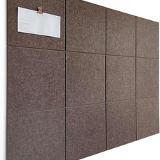 Felt Wall Tiles | Large Cork Board Alternative | Aesthetic Felt Bulletin Board for Office, Home & Classroom | Large Cork Boards for Walls Pinboard (12-Pack) | Desert Palm