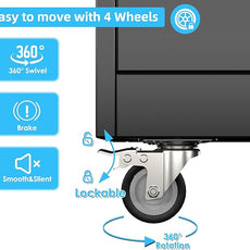 SUXXAN Broom Closet Storage Cabinet with Wheels 71.4
