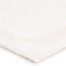 voyzz home Set of 2 Reversible Bath Rug 20x32 inch -17x24 inch | 100% Cotton Hand Tufted Soft & Absorbent Bath Mat|Washable Quick Dry Shaggy Shower Mat | Non-Slip Mordern Bathroom Decor | White…