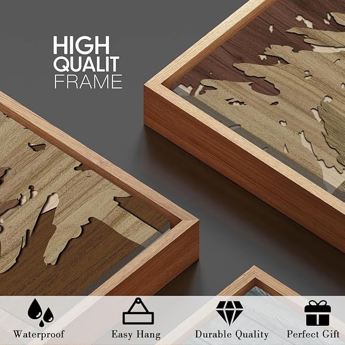 BINCUE Large Mountain Wall Art Framed Boho Wall Decor Mountain Artwork for Office Living Room Bedroom 20x40 Inches