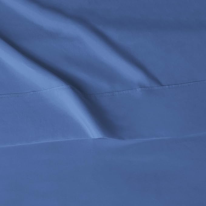 Amazon Basics Lightweight Super Soft Easy Care Wrinkle Free Microfiber 3 Piece Bed Sheet Set with 14-Inch Deep Pockets, Twin, Dutch Blue, Solid, Kids, Men & Women Bedding (Pack of 4) AmazonBasics