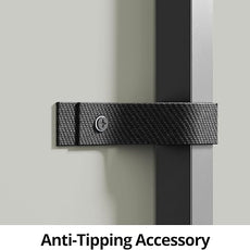 IRONCK Over The Toilet Storage with 8-Titer Shelf, Mass-Storage Side Storage Open Rack, Freestanding Bathroom Organizer Space Saver, for Bathroom, Restroom, Laundry, Black