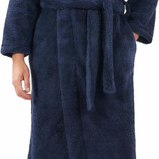 DAVID ARCHY Men's Hooded Robe Soft Coral Fleece Microfiber Bathrobe