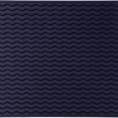 Silicone Dish Drying Mat for Multiple Usage,Easy clean,Eco-friendly,Heat-resistant Silicone Mat for Kitchen Counter or Sink,Refrigerator or drawer liner Navy Blue L 16 inches x 12 inches