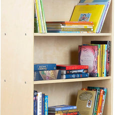 Classic Birch Book Shelf, Wooden Wall Organizer for Books, Toys, Office, and Kids Supplies, Natural (5 Tier - 60