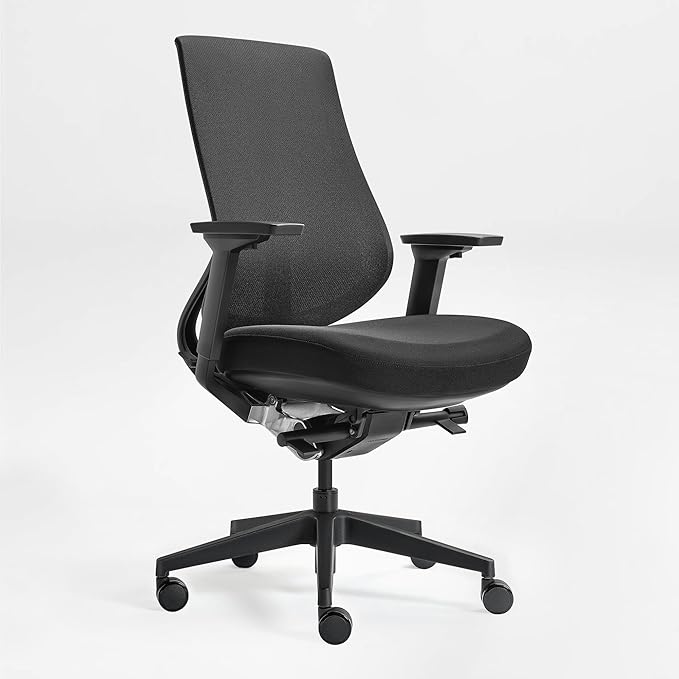 EUREKA ERGONOMIC Lira Office Chair, Ergonomic Desk Chair with 3D Armrests, Adjustable Seat Depth, Mesh Computer Chair with Lumbar Support for Home Office(Black)