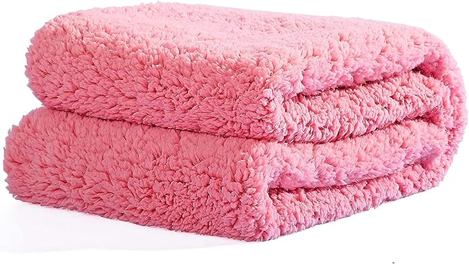 Reafort Ultra Soft Sherpa Body Pillow Cover/Case with Zipper Closure 21"x54" (21"x54" Body Pillow Cover, Pink)