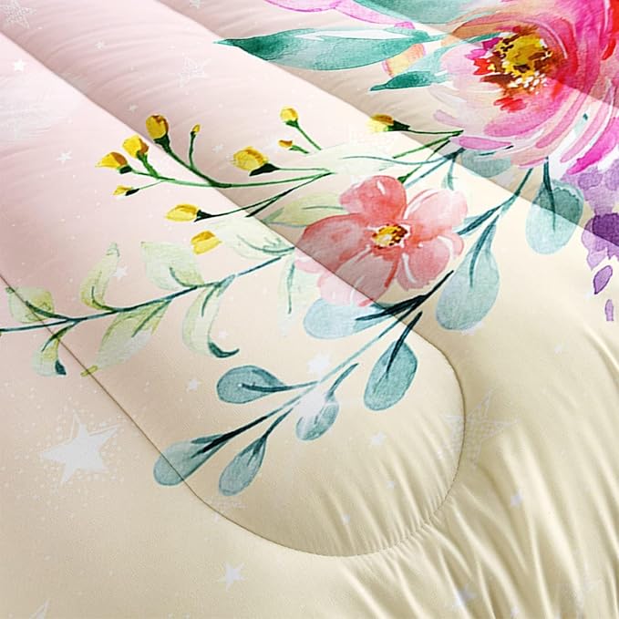 CVHOUSE Butterfly Comforter Set King for Girls Women - 3 Piece Bedding Set With 1 Comforter and 2 Pillowcases - Butterflies Bedspread, Duvet, Quilt Set
