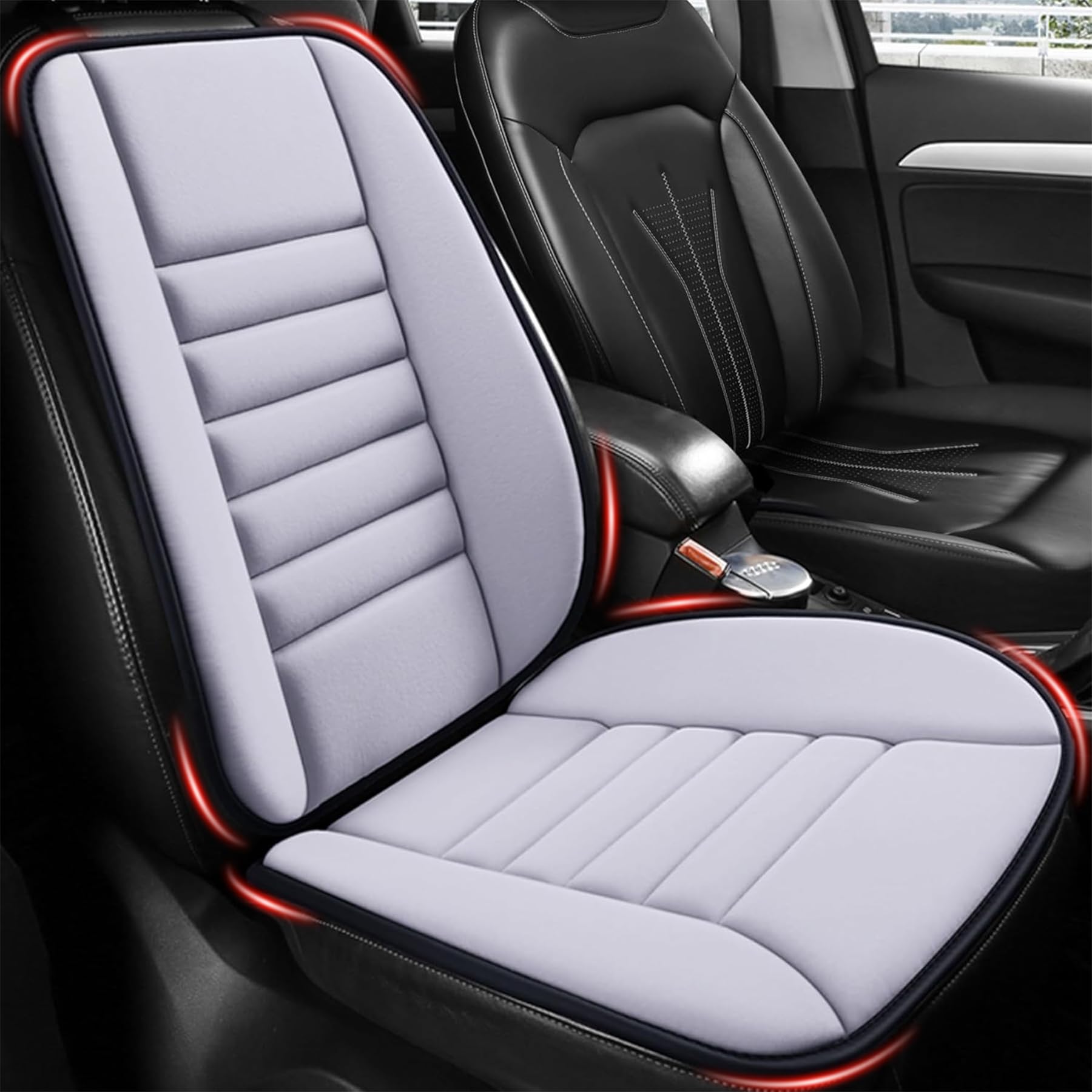MYFAMIREA Truck Seat Cushion, Memory Foam Trucker Seat Cushion for Truck Driver Long Sitting with Adjustable Strap, Back Support and Pain Relief for Trucker Driving Car Office Chair and Pain Dormly