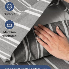 Extra Deep Pocket Twin XL Sheets - 3 Piece Breathable & Cooling Bed Sheets - Hotel Luxury Bed Sheet Set - Soft, Wrinkle Free & Comfy - Easily Fits Extra Deep Mattresses - Heathered Grey Sheets Set