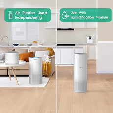 Afloia Humidifier and Air Purifier in One, 3-Stage Filter Cleaner Evaporatively Humidify Combo Remove Pets Dust Dander Hair Allergy Pollen Smoke Smell for Home Bedroom Large Room, 24dB Quiet