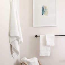 100% Organic Cotton Bath Towel Set | Bathroom Luxury Towel Set of 6 | GOTS Certified | Hotel Premium Towels | 700 GSM | 2 Bath Towels 30 x 56 | 2 Hand Towels 16 x 30 | 2 Wash Cloths 13 x 13 | White