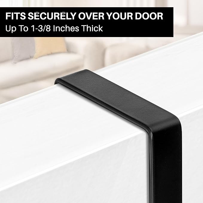 LYNK Professional® Home™ Over Door Hooks Rack - 10 Hook Over Door Hanger - Over Door Towel Rack - Hanging Towels or Clothes - for Bathroom, Bedroom or Laundry Room – Lifetime Ltd. Warranty - Black