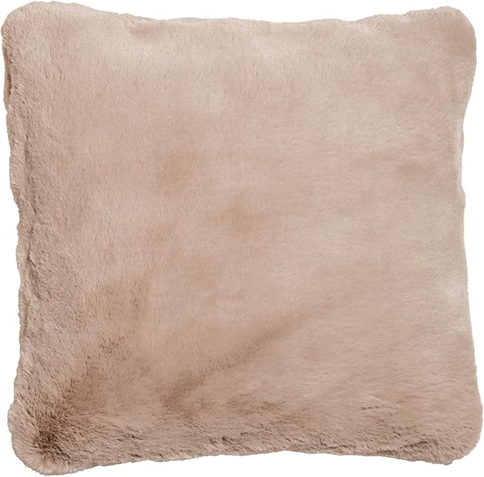 UnHide Squish - Faux Fur Pillow - Extra Soft Throw Pillow - Square Shaped Pillow, Polyester Fill - Machine Washable - Perfect for Living Room, Bedroom, or Guest Room - 20” x 20” - Mocha Shar Pei