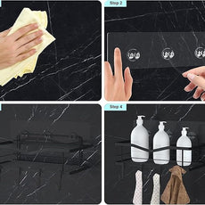 10 PCS Shower Caddy Adhesive Replacement Shower Shelves Adhesive Strip Pad Organizer Sticker Replacement Bathroom Heavy Duty Wall Mount Strong Sticky No Drilling Strong Transparent