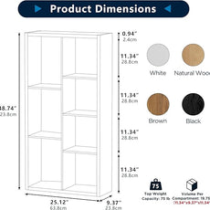 7 Cube Storage Organizer, Cube Shelf with Heavy-Duty Thick Boards, 25.12